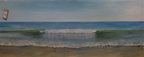 Ben Reed, unframed oil on canvas, Seascape